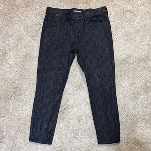 Express Python print ankle leggings.